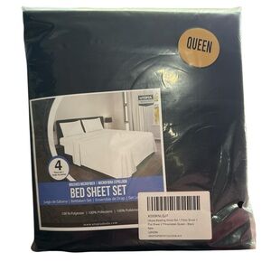 Black Bed Sheet Set - Queen